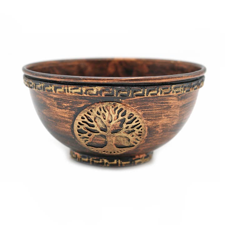 Designs by Deekay Inc. - Wholesale Smudge plate - Copper Smudge Bowl (4 in.) - Tree of Life0