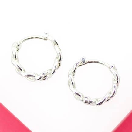 18K Gold Filled Cuban Curb Designed Huggies (K178) for wholesale by MIA Jewelry