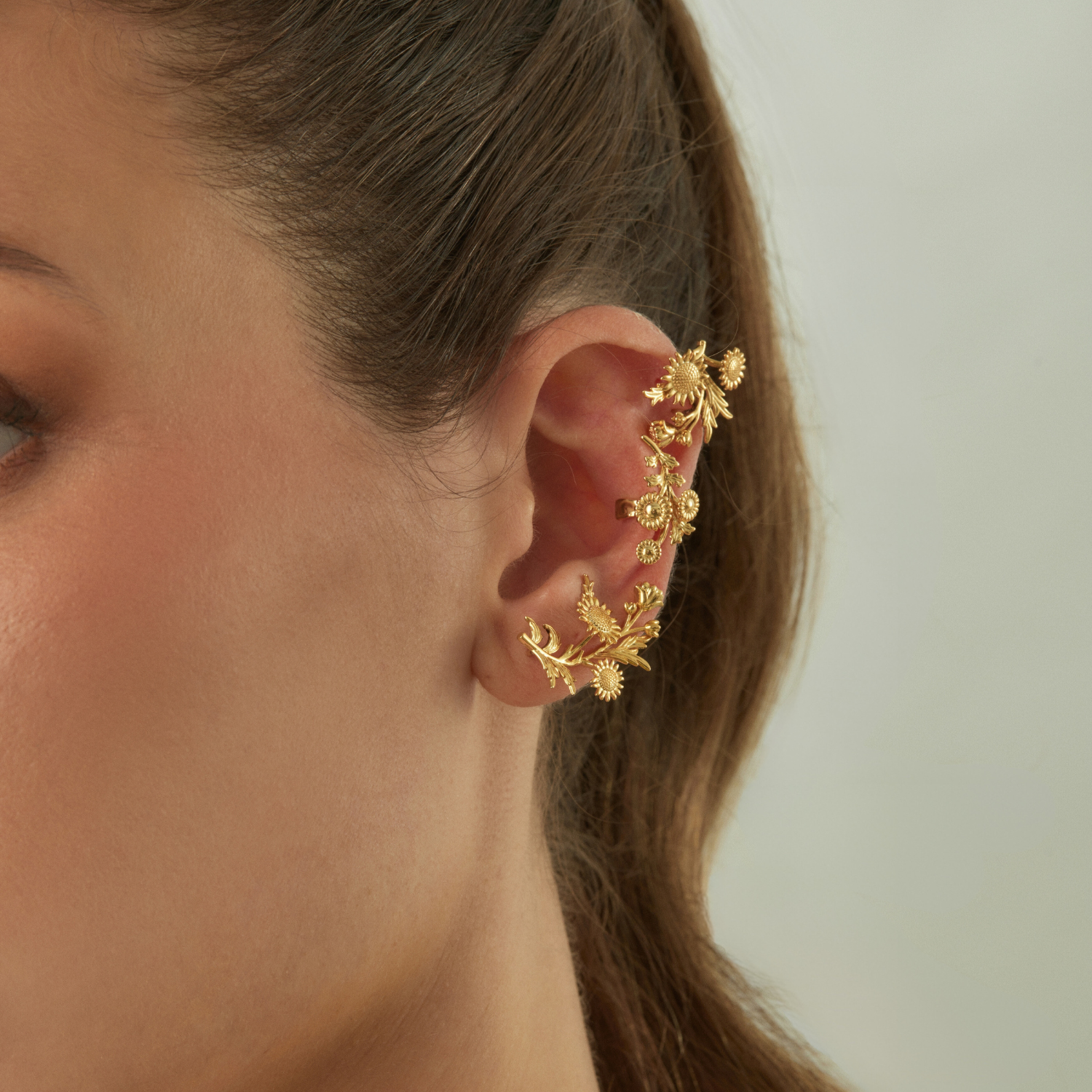 EarCandy Jewelry - Wholesale Stud/Post Earrings - ASYMMETRICAL SUNFLOWER EARRINGS6