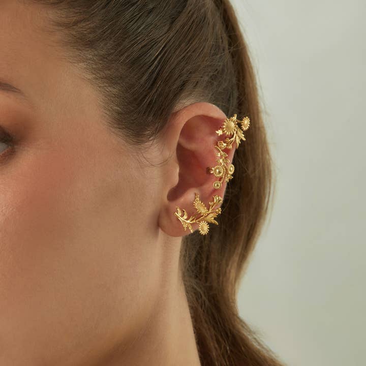 EarCandy Jewelry – wholesale Stud/post earrings – ASYMMETRICAL SUNFLOWER EARRINGS6