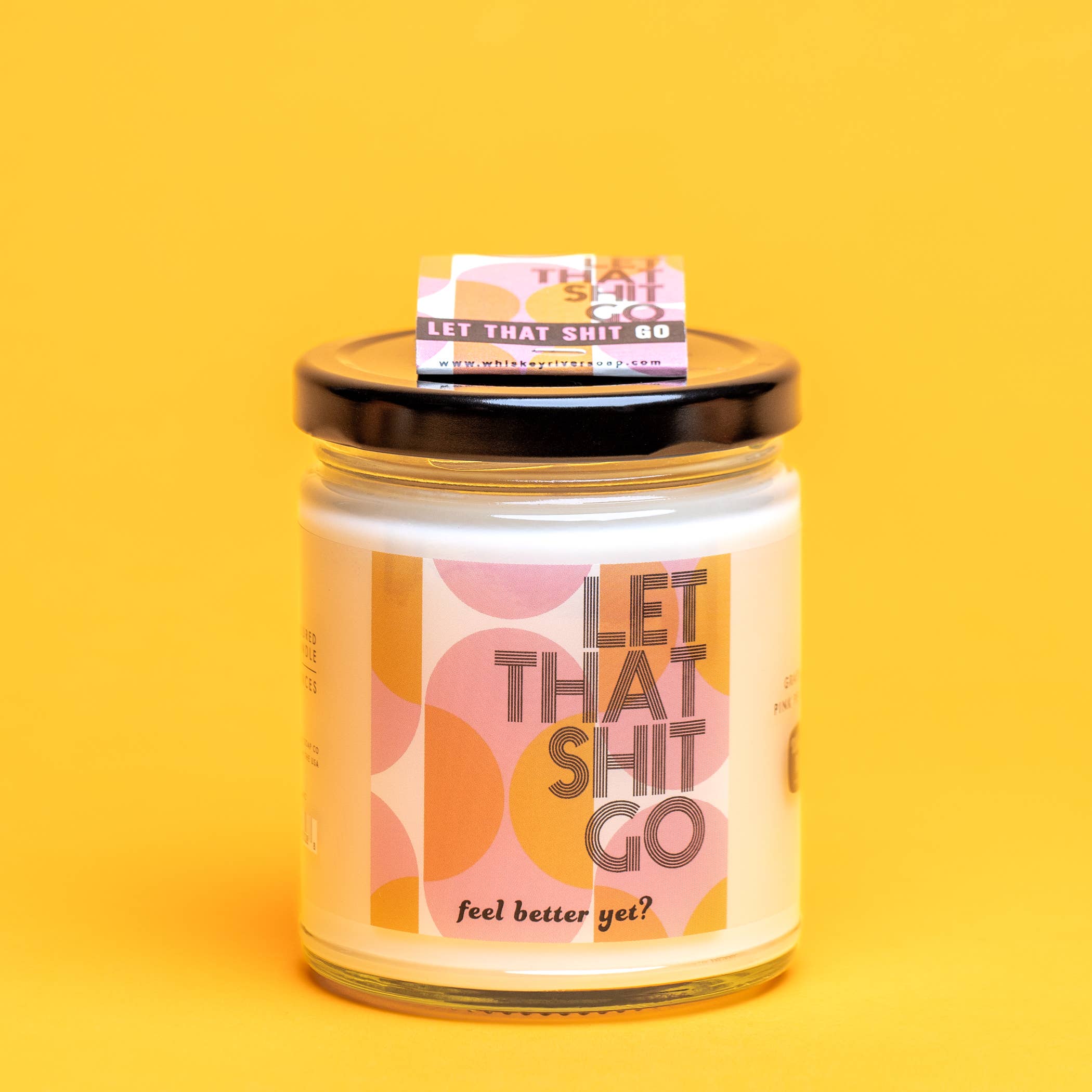 Whiskey River Soap Co. - Vente Bougie en bocal - Bougie et Allumettes "Laisse Tomber Cette Merde" | Bougie Drôle1