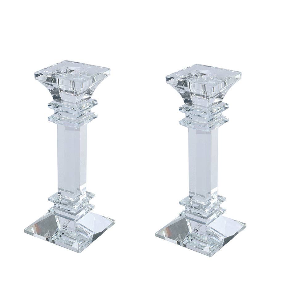 Boker-Tov Shalom - Wholesale Candle Holder - Set of 2 Crystal Taper Candleholder1