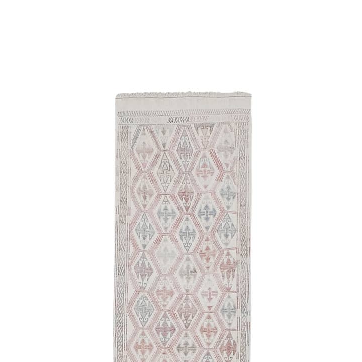 Vintage Pillows Store - Wholesale Runner Rug - Vintage Faded Turkish Jajim Kilim Rug - Stair Runner1