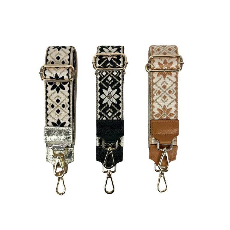 Chenson & Gorett - Wholesale Bag Strap - Women's - Bag Strap with Silver or Gold Clip, per pack3