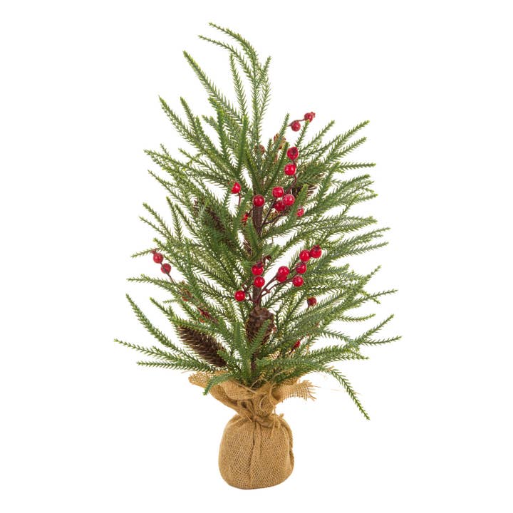 Starlight Collection - Wholesale Artificial Christmas Tree - Green Glittery Christmas Tree with Berries2