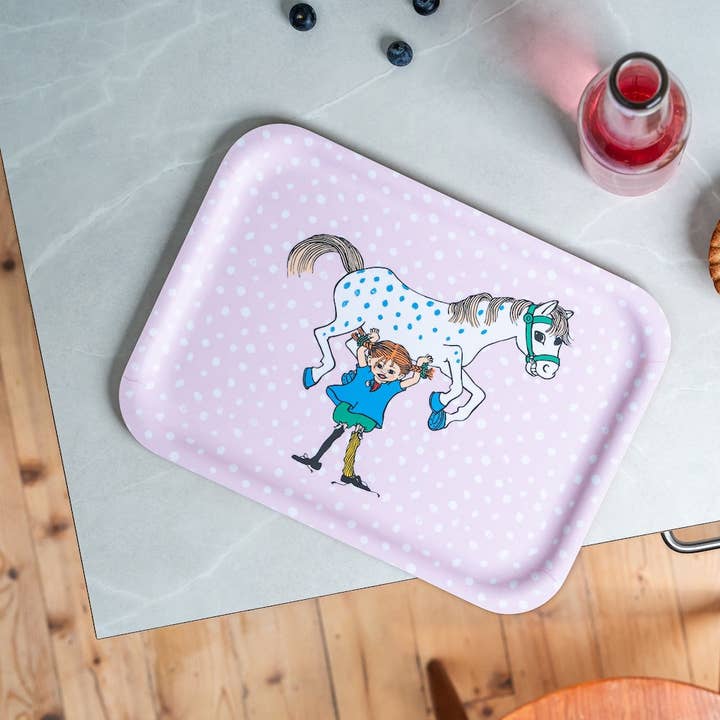PIPPI LONGSTOCKING | Tray | Pippi and the Horse | 27 x 20cm for wholesale by Treacle George (Muurla & Havi)