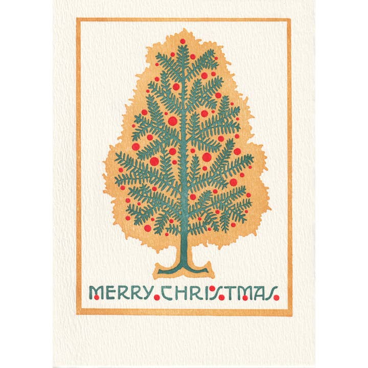 Saturn Press - Wholesale Christmas Card - Evergreen