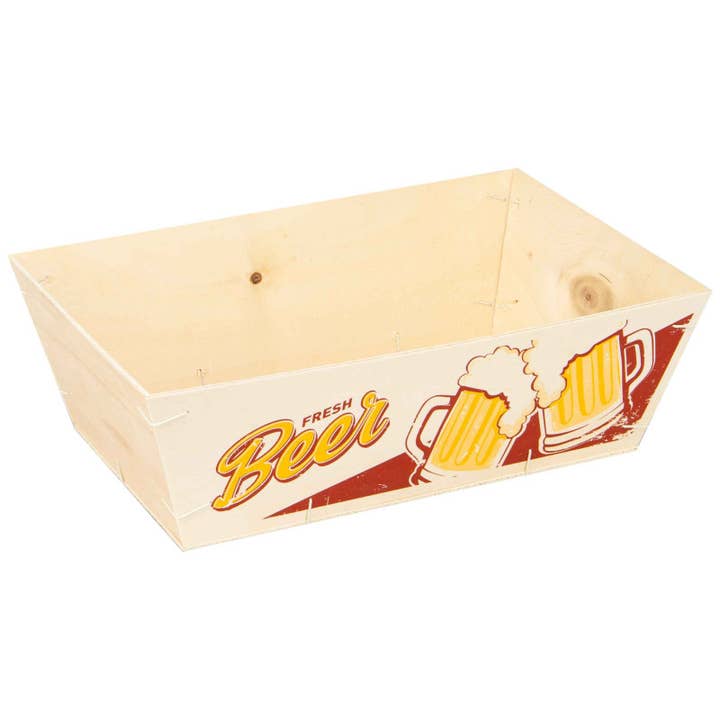 Rechthoekige houten mand voor vers bier 35x26x11,5cm voor wholesale door Deffrennes