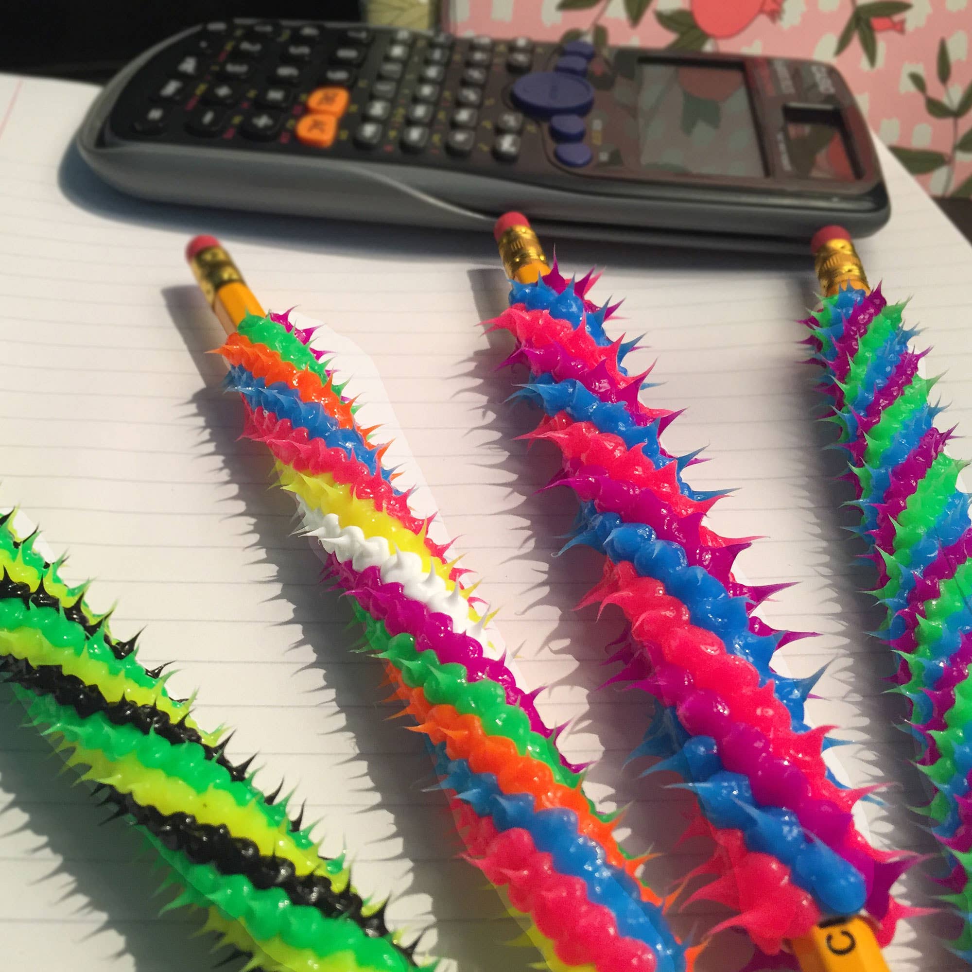 Natalia - Wholesale Pencil Case/Pouch - Spiky Sensory Fidget Pencil Grip Jacket Holders- SET 121