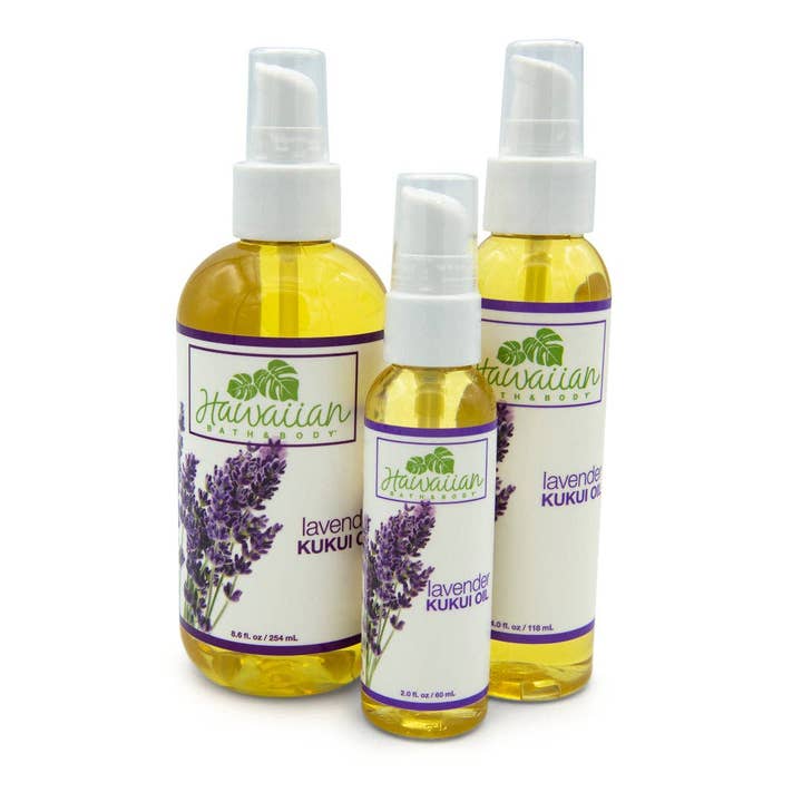 Lavender Kukui Nut Oil for wholesale by North Shore Soap Factory - Hawaiian Bath & Body
