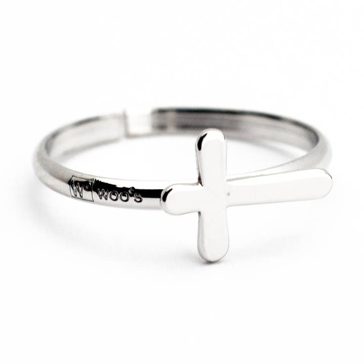 Anillo Símbolo Cruz para venta al por mayor de Woo's pure feelings