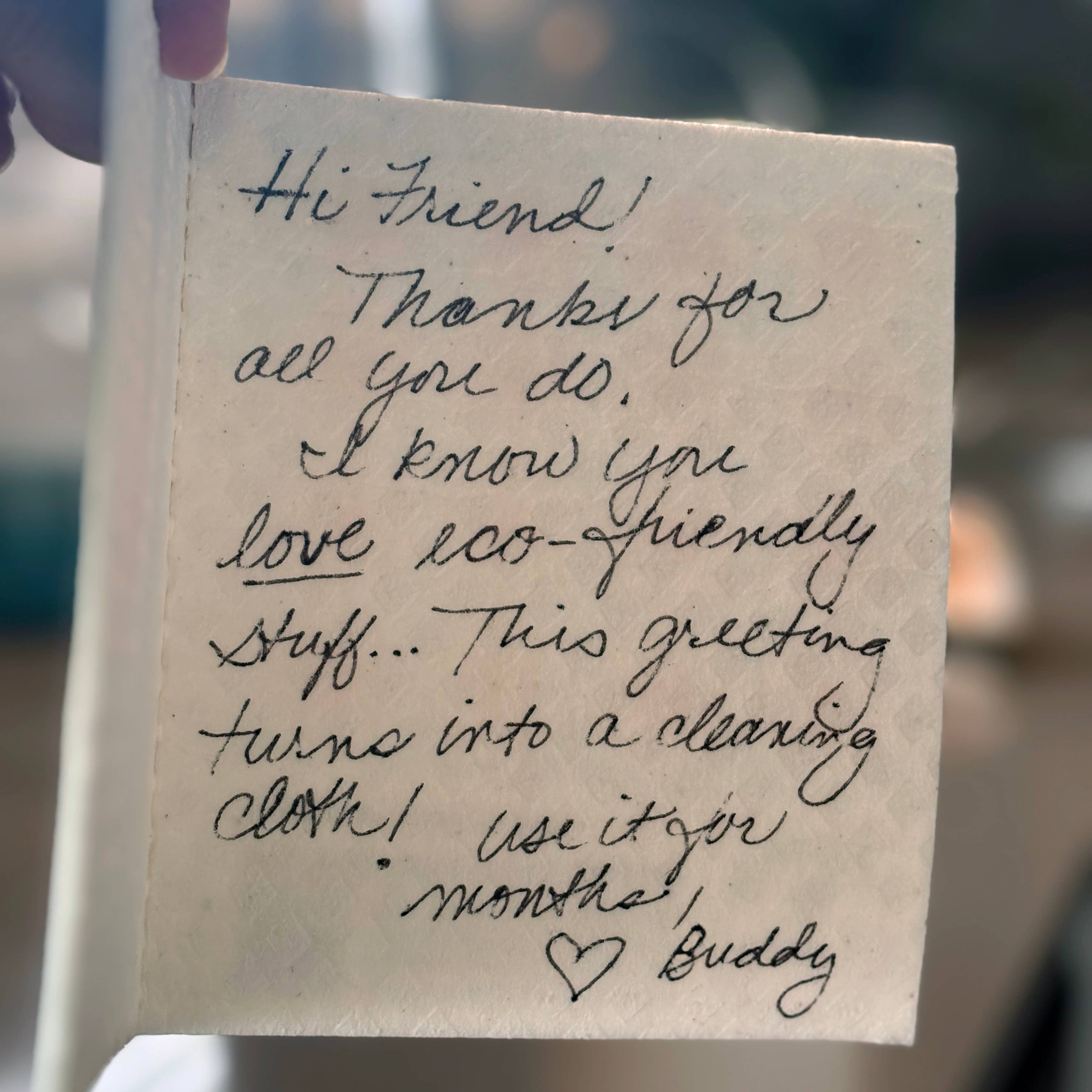 Soak iT Up Eco-friendly Greetings + Gifts – wholesale Vardagliga hälsningskort – Var Närvarande 2-i-1 Hälsningskort® & Ekoduk4