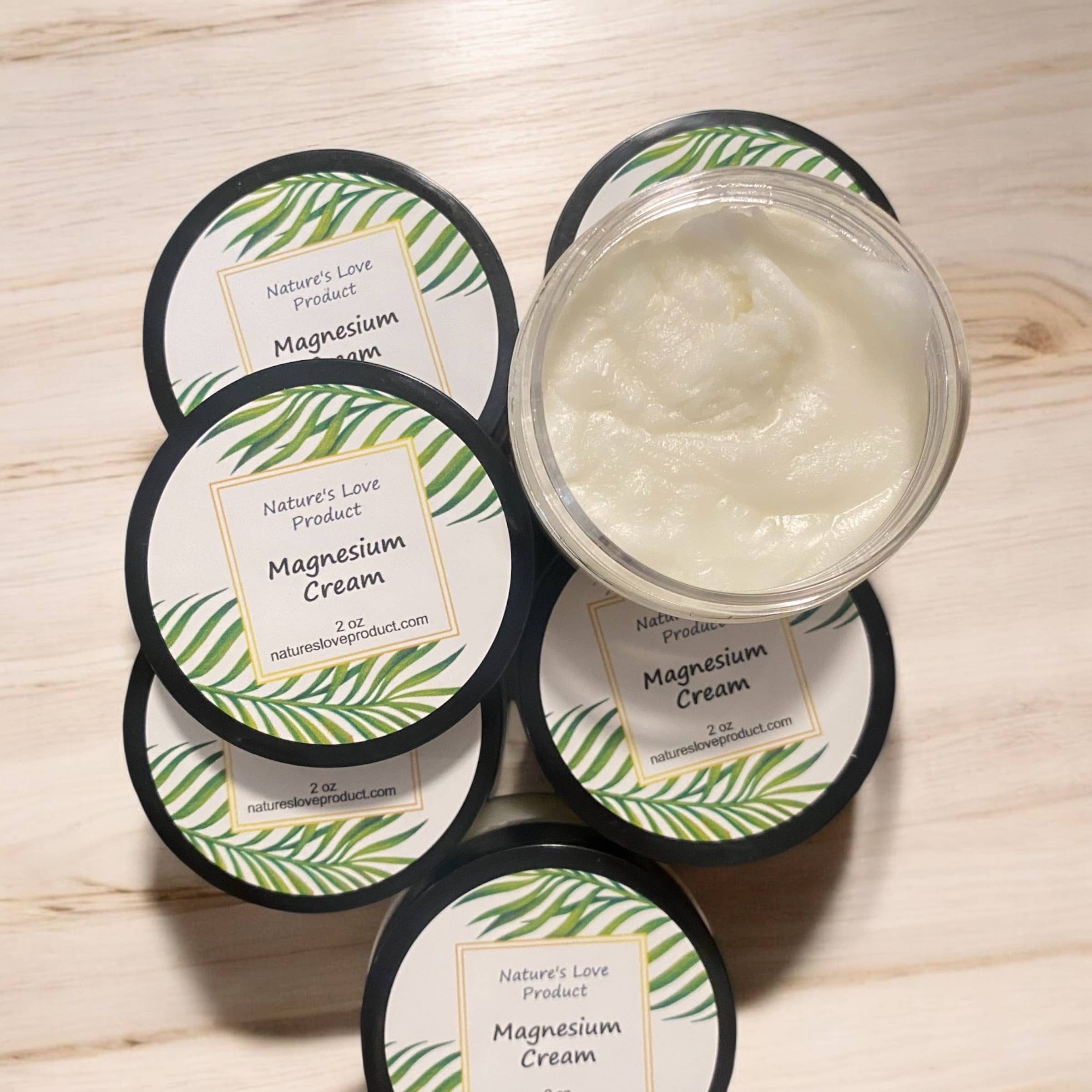 Nature's Love Product - Wholesale Body Cream/Lotion - 2oz Magnesium Cream - Sample Size 1