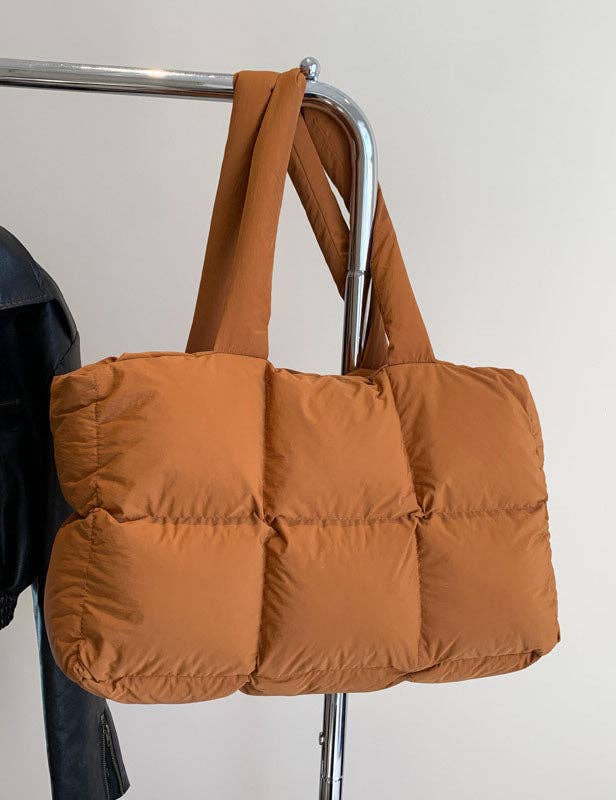 Sweetkama - Wholesale Tote Bag - Women's - Ladies Puff Solid Color Padded Cloud Tote Bag SKAB41344