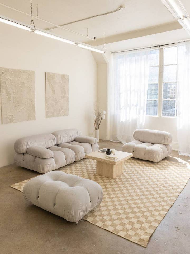 Checkerboard Wool Rug for wholesale by Rich Class Decor