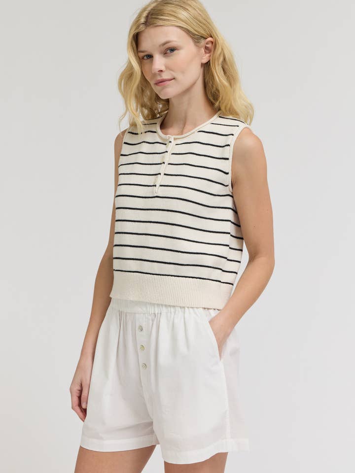 42155 - STRIPE COTTON SHELL for wholesale by Grade & Gather