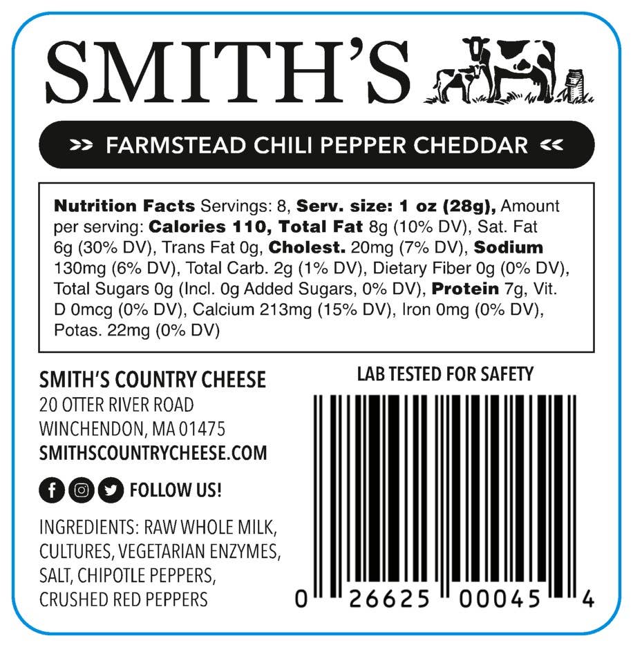 Smith's Country Cheese - Wholesale Cheese - Chili Pepper Cheddar1
