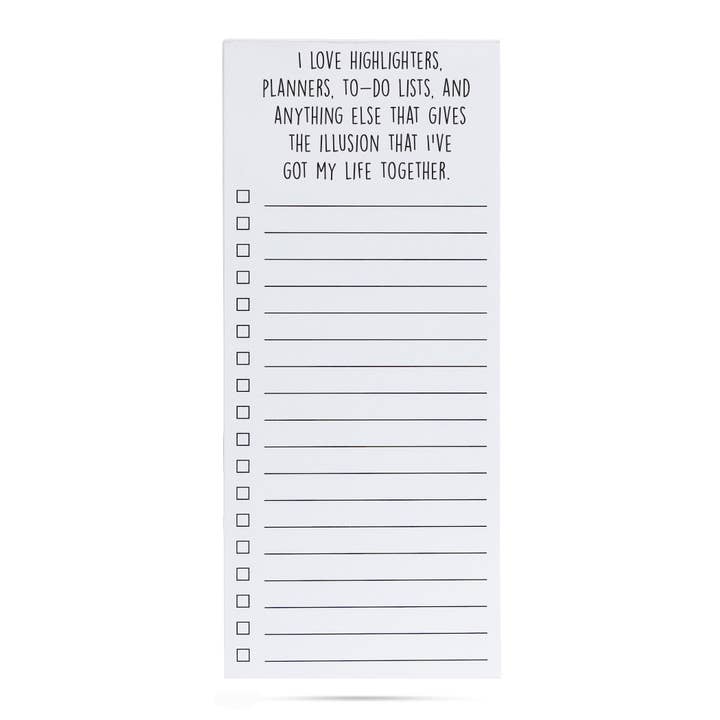 ellembee gift - Wholesale Notepad - I love highlighters and planner funny printed to do list pad