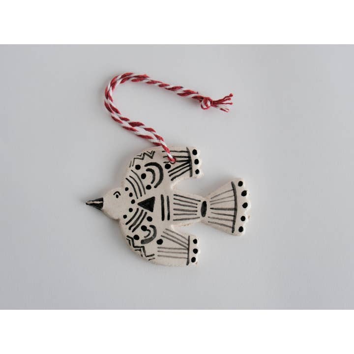 Matilde Horta - Wholesale Ornament - Bird Hippie - Handmade Ceramic Hanging Ornament - 6x8cm5