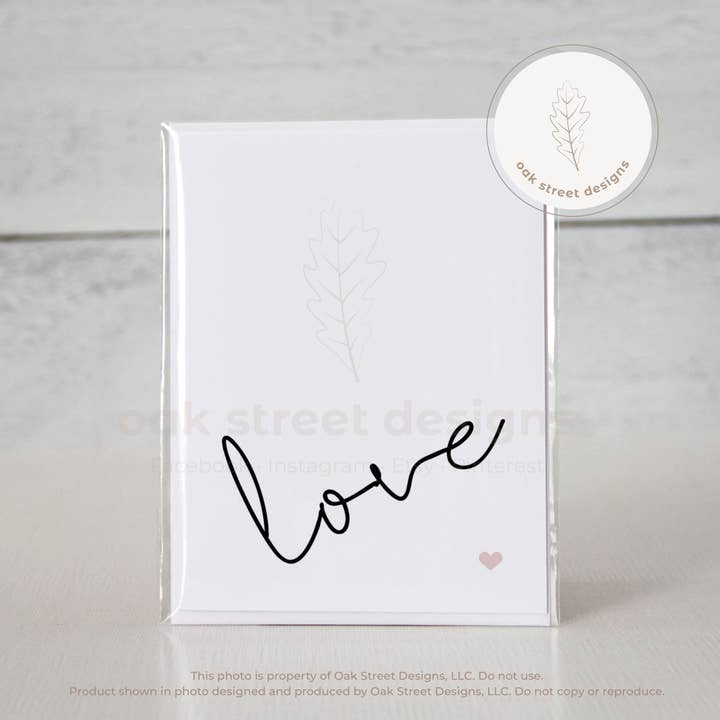 Cartão dobrado Love Tiny Heart por atacado de Oak Street Designs