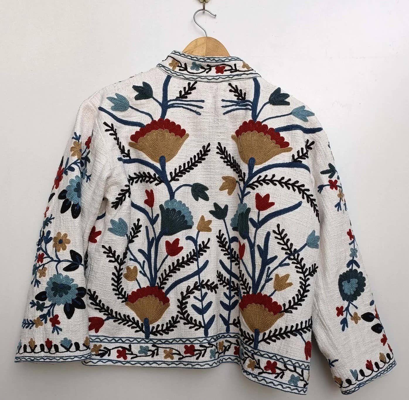 Ayras World – wholesale Jacket – Women's – Cotton Suzani Jacket - White1