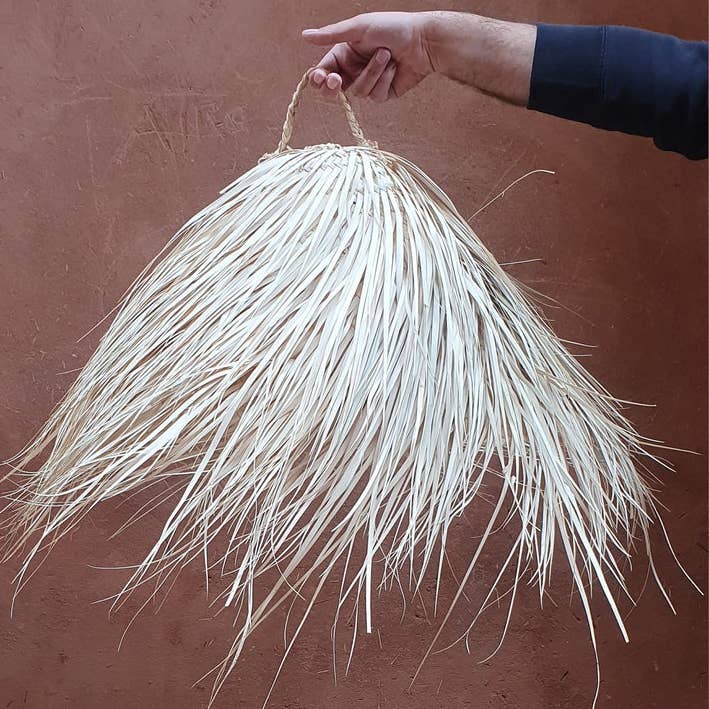 Moroccan ball in palm suspension made of braided bio fiber for wholesale by MARRAKECH METACRAFT LTD