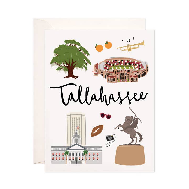 Tallahassee hälsningskort för wholesale av Bloomwolf Studio