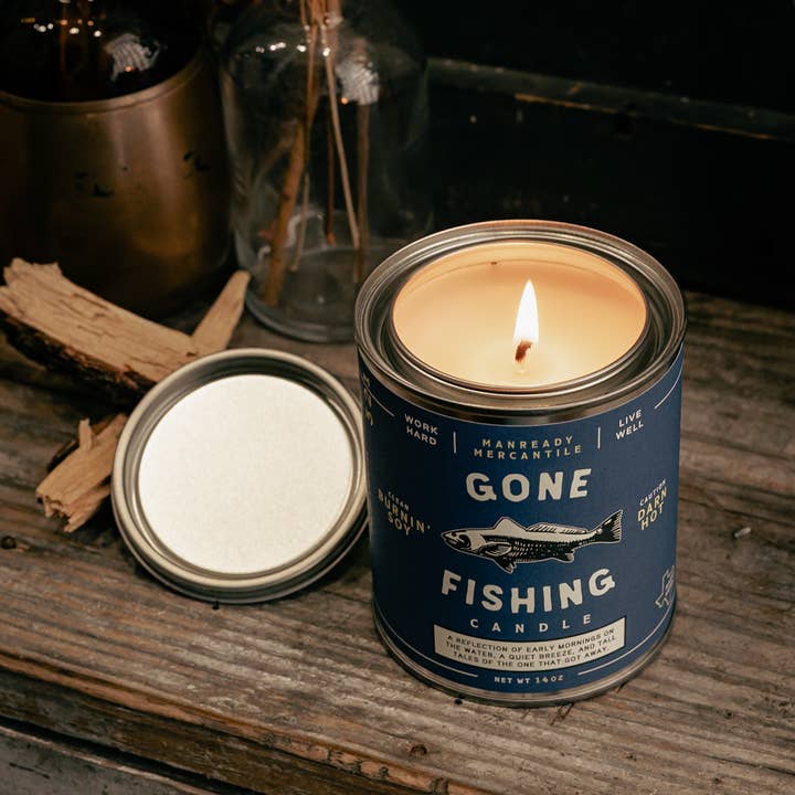 Manready Mercantile - Wholesale Jar/Filled Candle - Candle | The Americana Series | Gone Fishing2