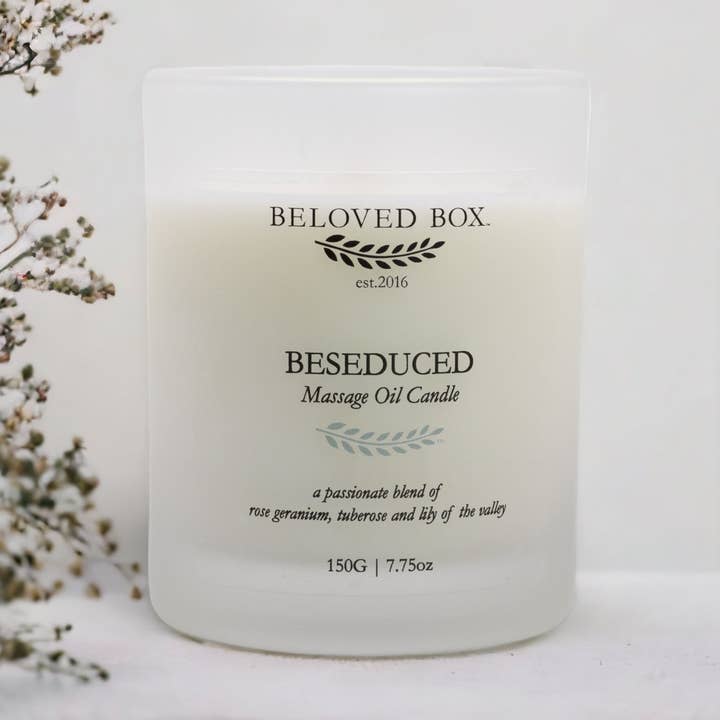Vela de aceite de masaje BeSeduced para venta al por mayor de BeLoved Box