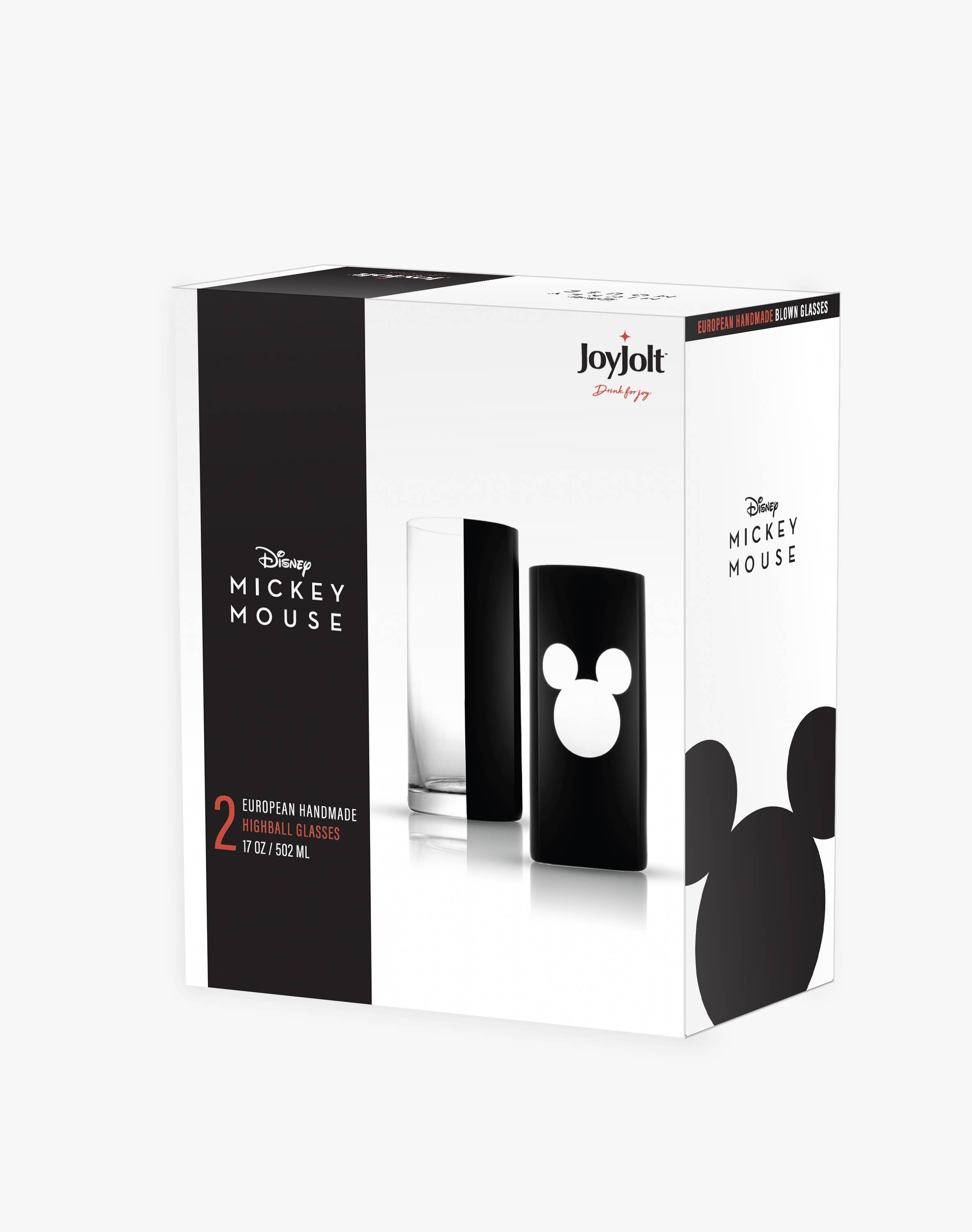 JoyJolt – Copo de coquetel/álcool por atacado – Conjunto com 2 Copos Altos de Luxo Mickey Mouse™ da Disney4