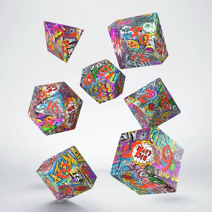 Cardshouse - Wholesale Dice - Full Art Dice™ Set: Graffiti Q-WORKSHOP1