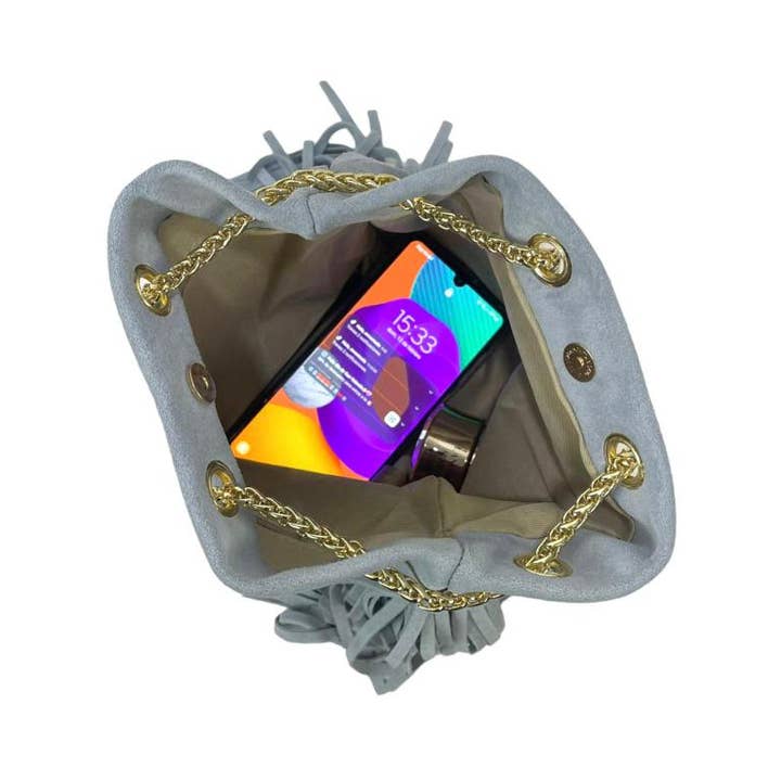 Chenson & Gorett - Wholesale Shoulder Bag - Women's - Women's Leather Bag with Side Fringe and Studs. Sales7