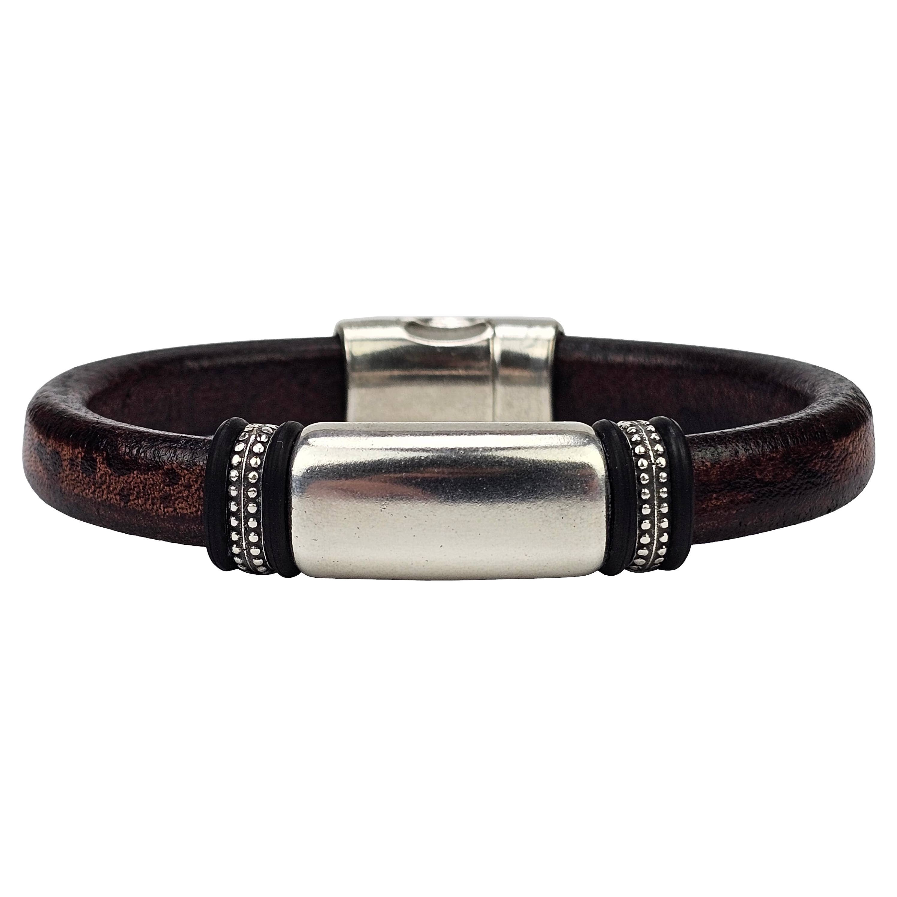 The Essence of Silver - Vente Bracelet jonc - Bracelet en cuir pour homme, bracelet pour femme, argent, titane0