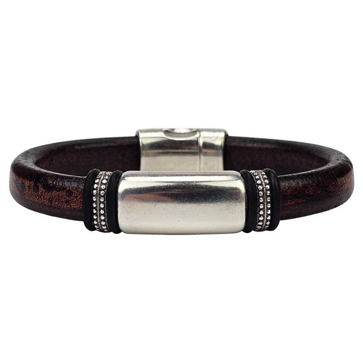 The Essence of Silver - Vente Bracelet jonc - Bracelet en cuir pour homme, bracelet pour femme, argent, titane