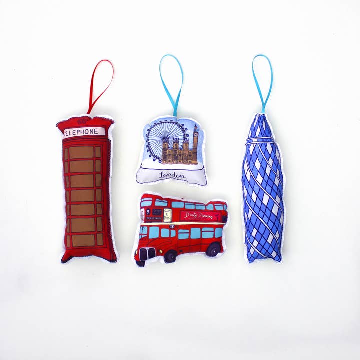 Creationzbycatherine Catherine - Wholesale Ornament - London telephone booth ornament1
