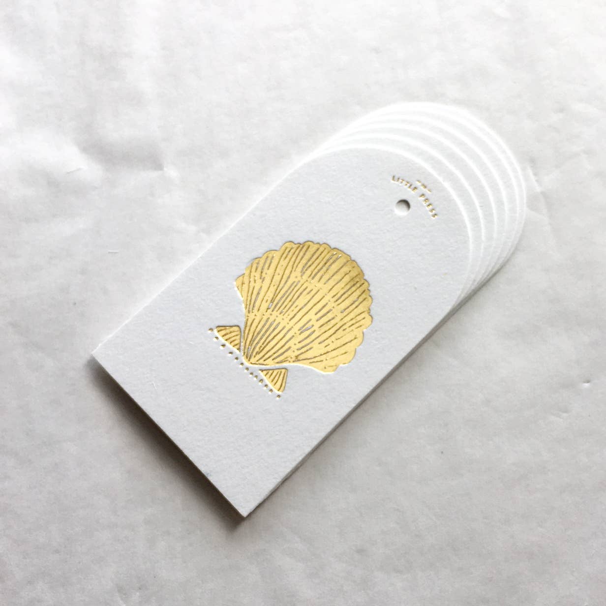 THE LITTLE PRESS - Wholesale Gift Tag - Seashell Tags - set of 6 tags1