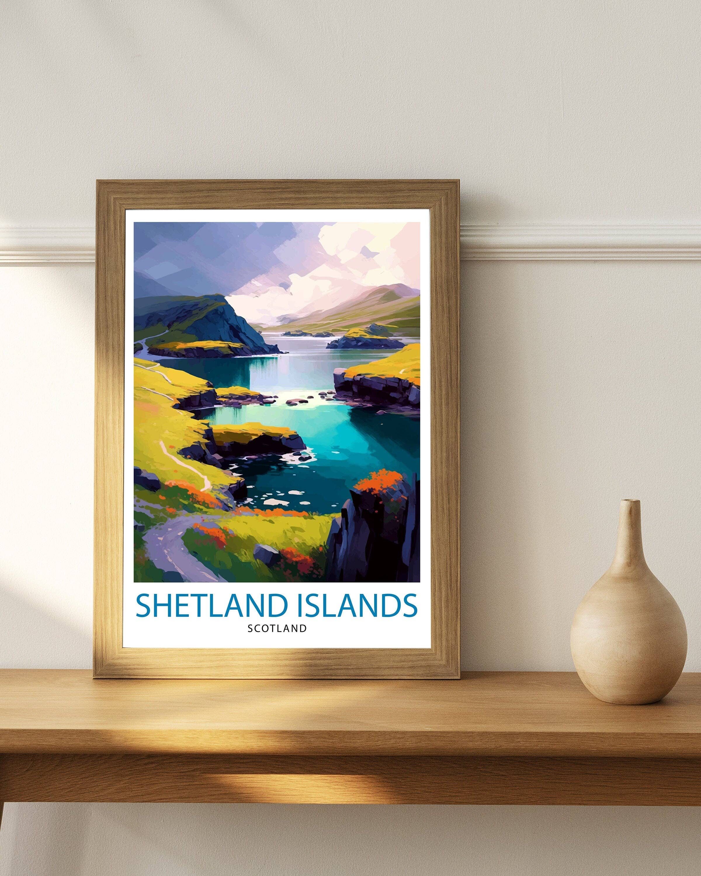 InkNPrintz – wholesale Art print – Shetland Islands Travel Poster Shetland3