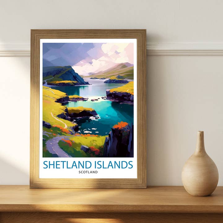 InkNPrintz – wholesale Art print – Shetland Islands Travel Poster Shetland3