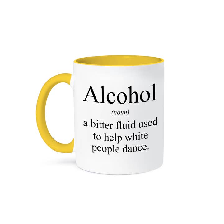 3dRose - Wholesale Coffee Mug - 3dRose, Alcohol noun a bitter fluid used to help white people dance., Mug