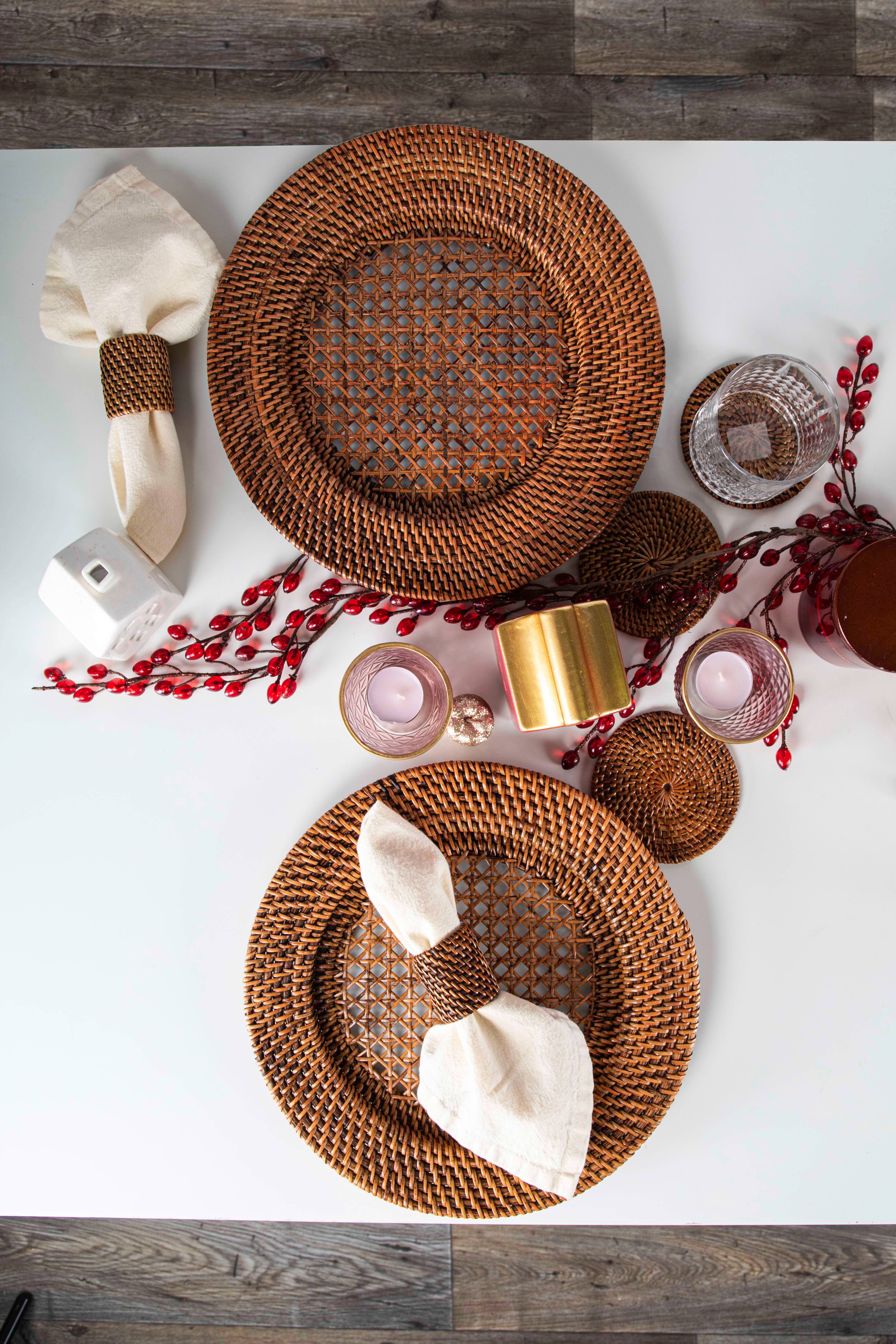 Tiseco - Wholesale Placemat - Charger plate RATTAN - dia 22-32 cm3