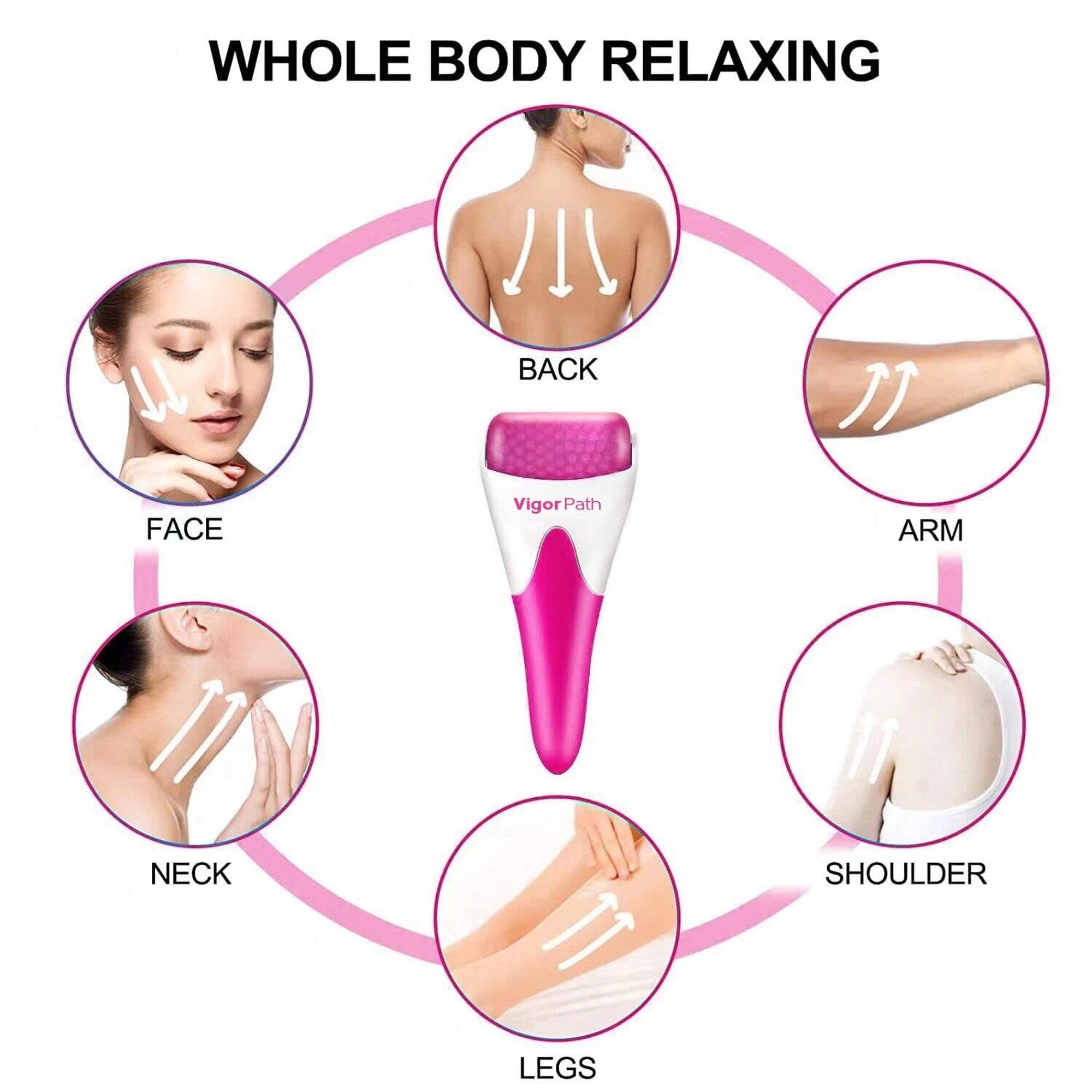 Vigor Path - Wholesale Face/Beauty Roller - Ice Roller for Face, Eyes & Skin Care (Pink)5