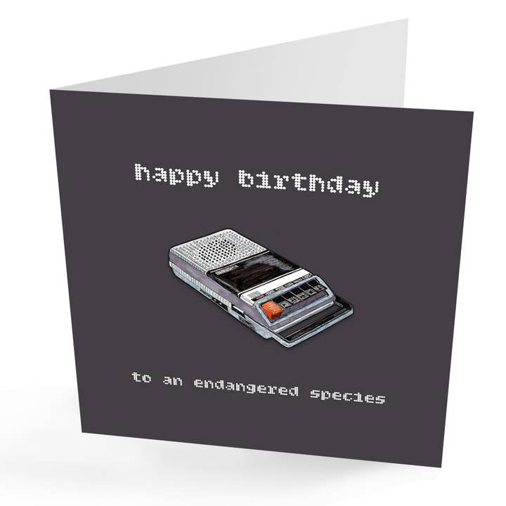 Divertida tarjeta de cumpleaños retro con especies en peligro para venta al por mayor de presentingperfection