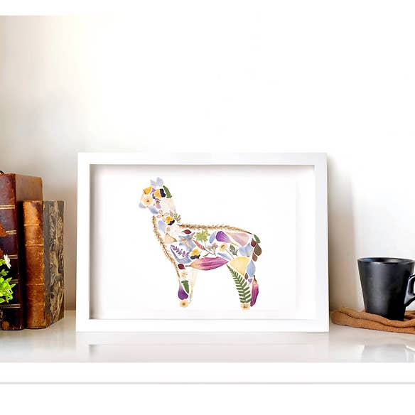 Alpaca My Heart 11 x 14 Print for wholesale by Mon Petit Chou Art and Design