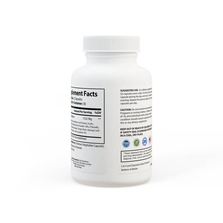 White bottle cap Acai Berry Complex Supplement (60 Capsules) for wholesale on Faire