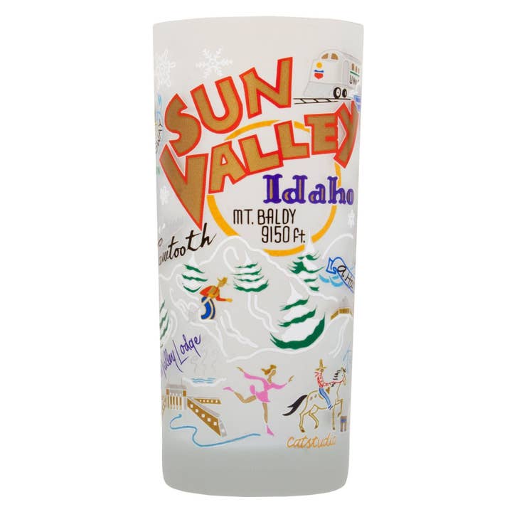Ski Sun Valley Drinking Glass for wholesale by catstudio