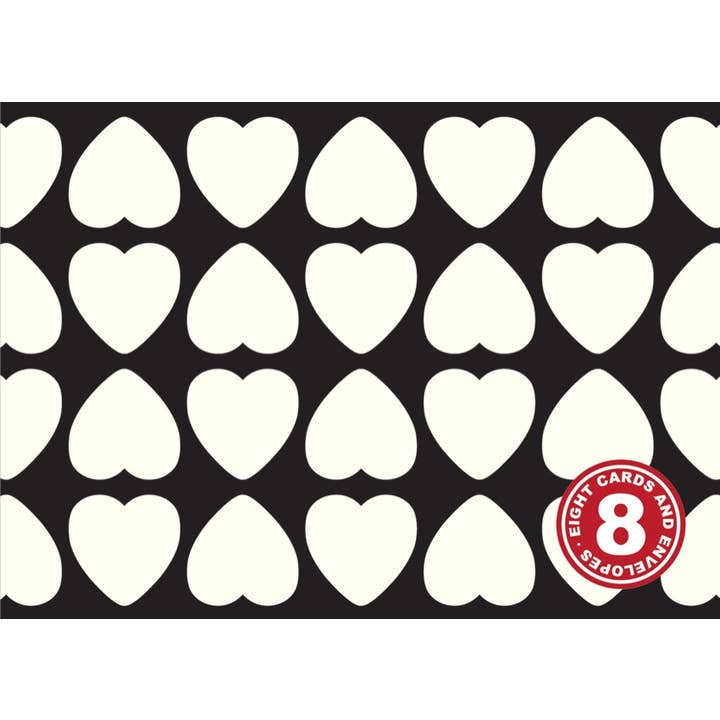 Hearts on Black Valentine's Day Love Cards (4 bar) - Boxset for wholesale by THE FOUND
