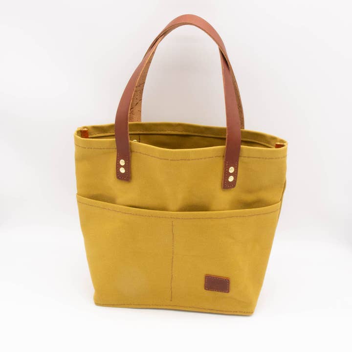 Canvas Tote Bag with Leather Handle for wholesale by Arbor Trading Post