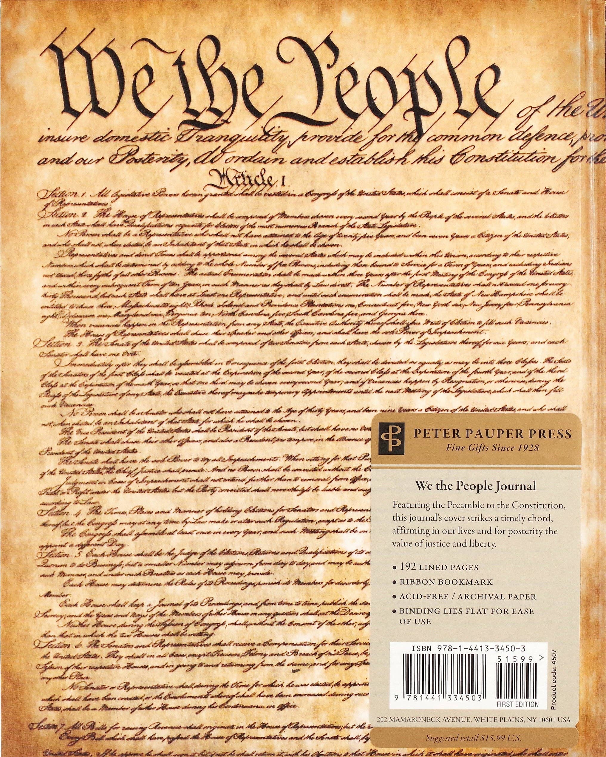 Peter Pauper Press - Wholesale Journal/Diary - We the People Journal3