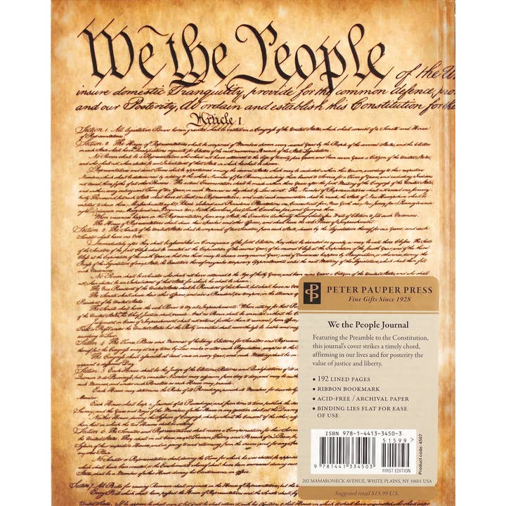 Peter Pauper Press - Wholesale Journal/Diary - We the People Journal3