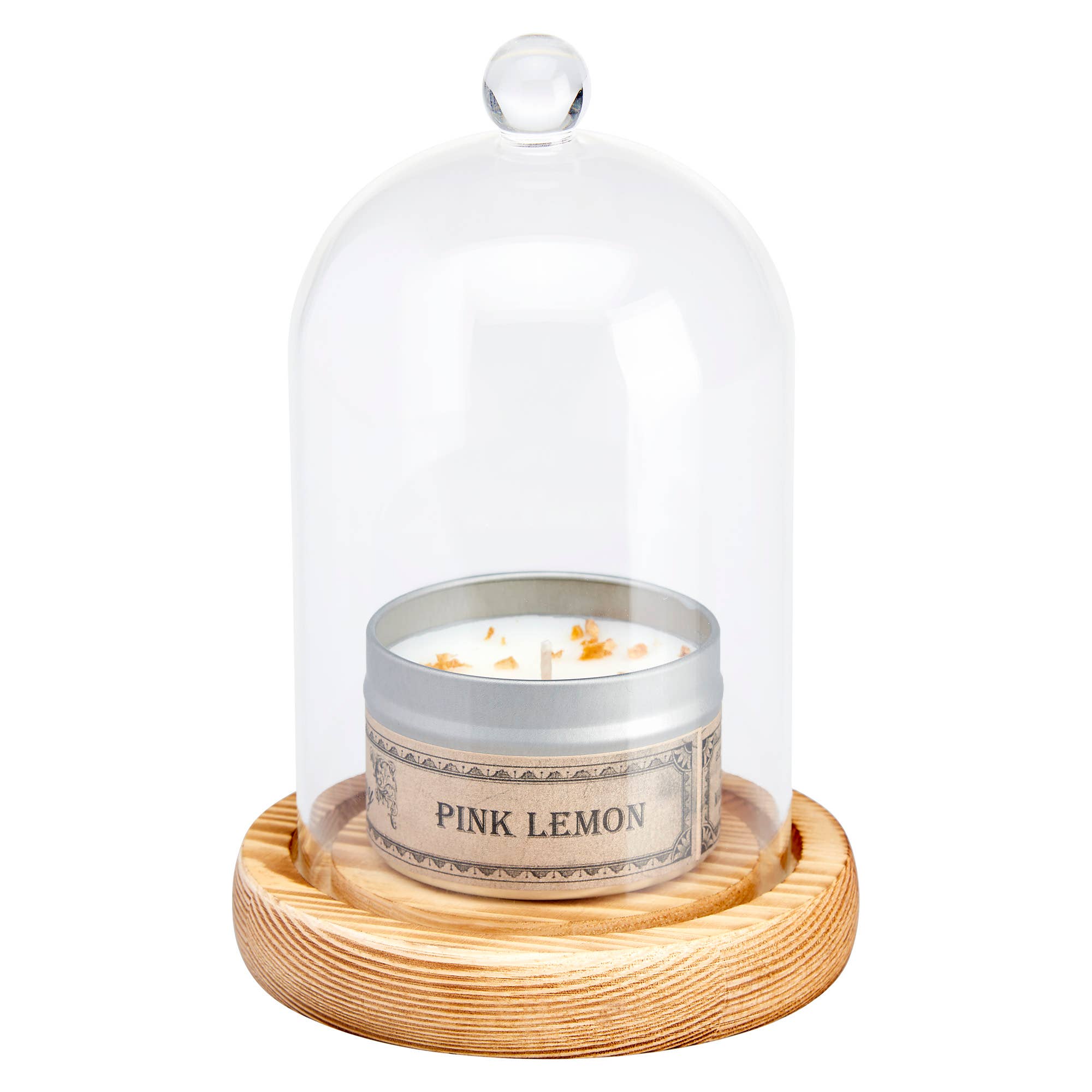 Wax Apothecary – Jarra decorativa por atacado – Campânula de vidro com base de madeira para exibição de velas3